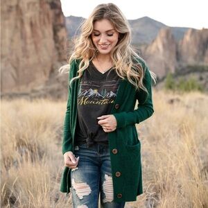 Grace & Lace Bamboo (Bambu) Button Cardigan